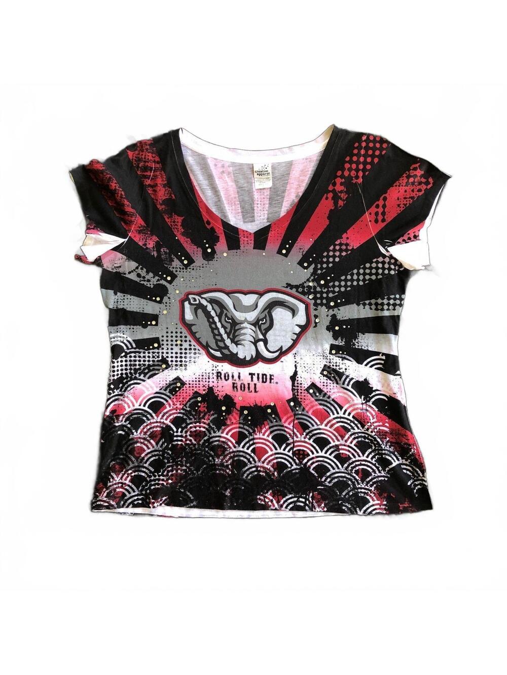 Creative Apparel Concepts Alabama Roll Tide Roll Elephant Graphic T-Shirt 2XL